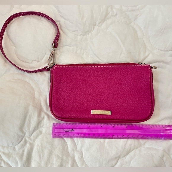 Tiffany & Co leather pochette wristlet mini bag pink raspberry - Picture 5 of 7